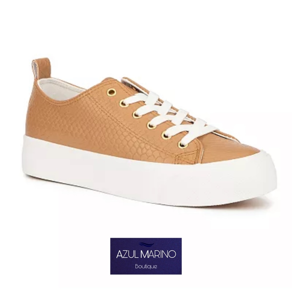 Olivia Miller — “Jenna” Women's Croc Embossed Sneakers • Sneakers para mujer •